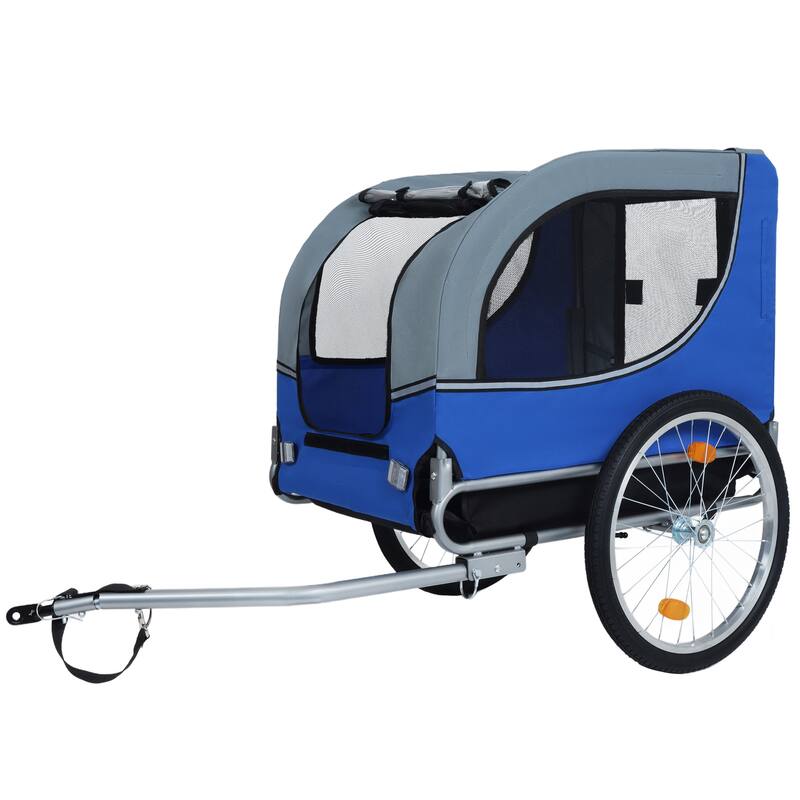 Large Folding Bike Trailer For Dogs - 66lb Capacity All-Terrain Pet Carrier, Durable Steel Frame For Cycling