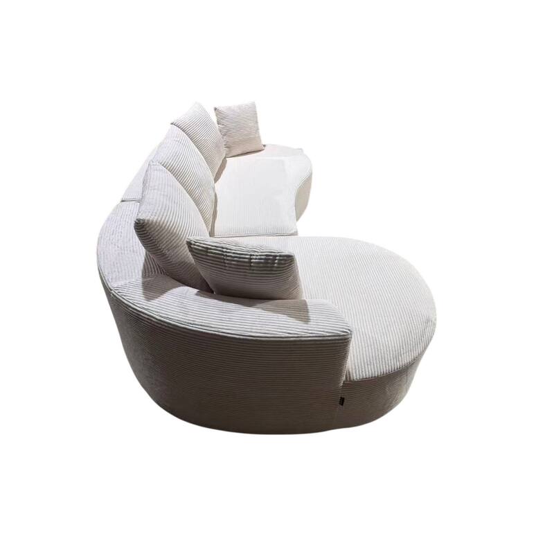 111.55" L-Shaped Corduroy Sectional Sofa, No Assembly Required