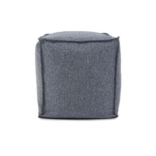 Allan Andrews Square Pouf Panama Indigo
