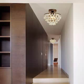 Modern crystal lights bronze chandelier lights metal ceiling light