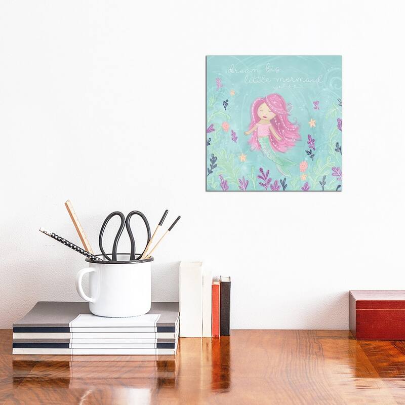 iCanvas "Mermaid and Octopus I" by hartworks Canvas Print - 12x12x0.75