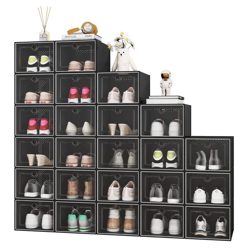 Moasis 12 pcs Plastic Shoe Box Set - 24Pcs