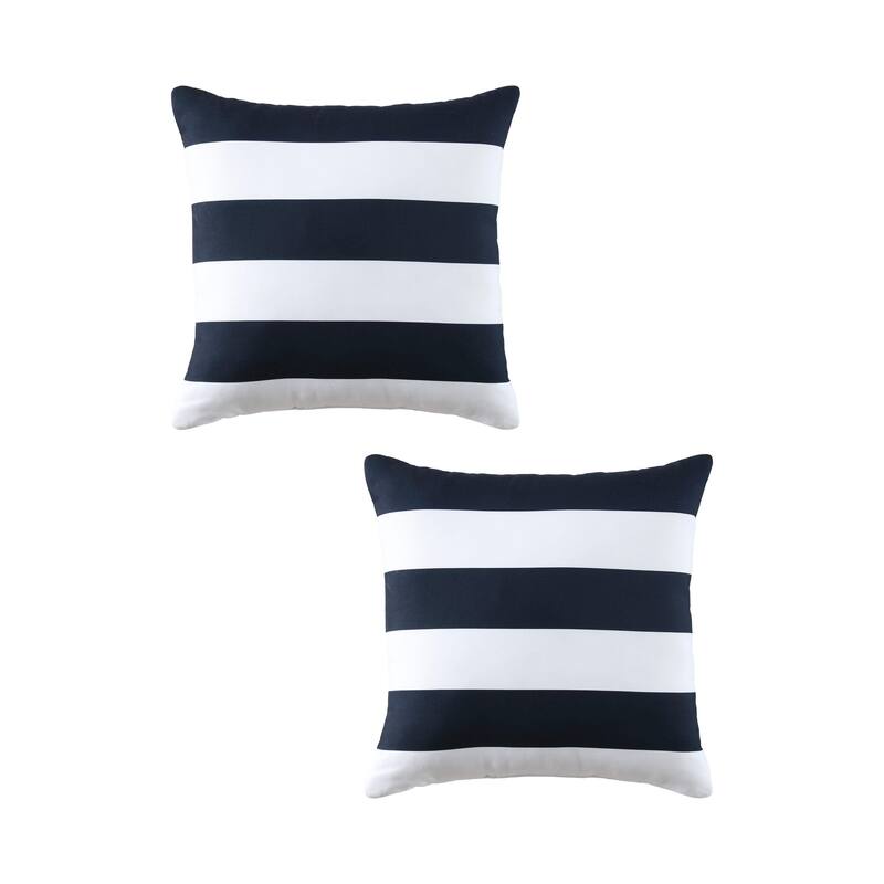 Nautica Printed Decorative Throw Pillows - Sailor Stripe Blue