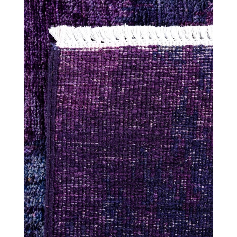 Contemporary Overdyed Wool Hand Knotted Runner - 2' 7" x 6' 0"