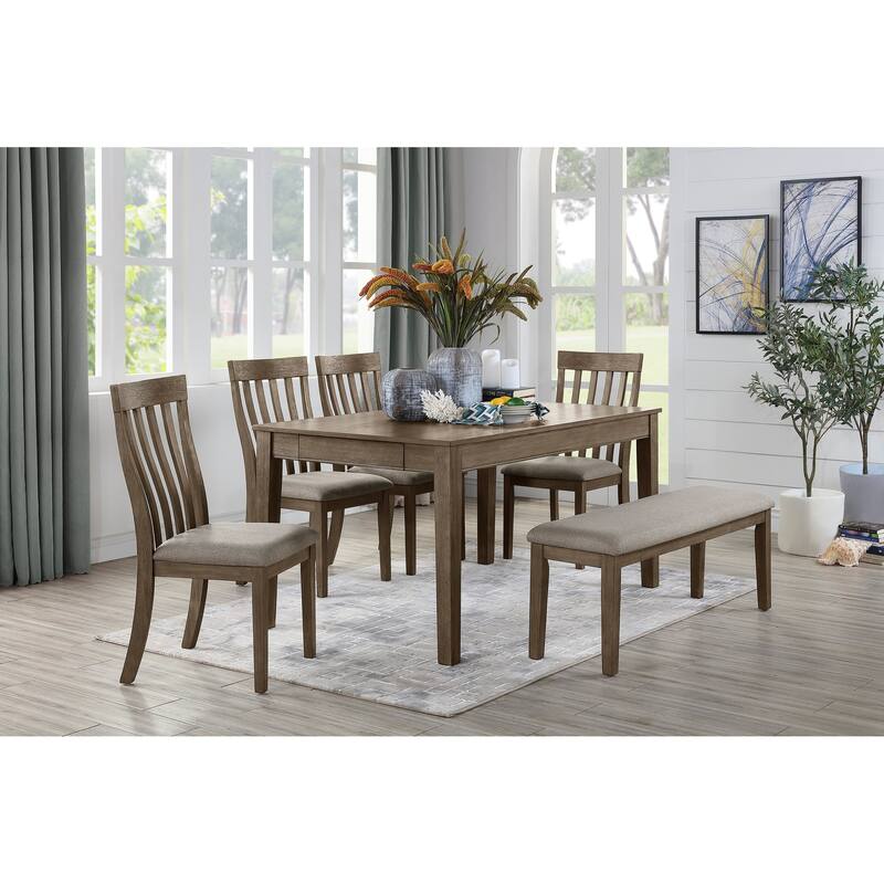 Fabric Upholstered Seat 1pc Bench
