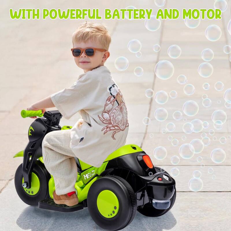 Kids Electric Motorcycle with Bubble Function