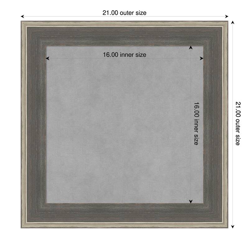 Amanti Art Cottage Grey Silver Framed - 21 x 21 in