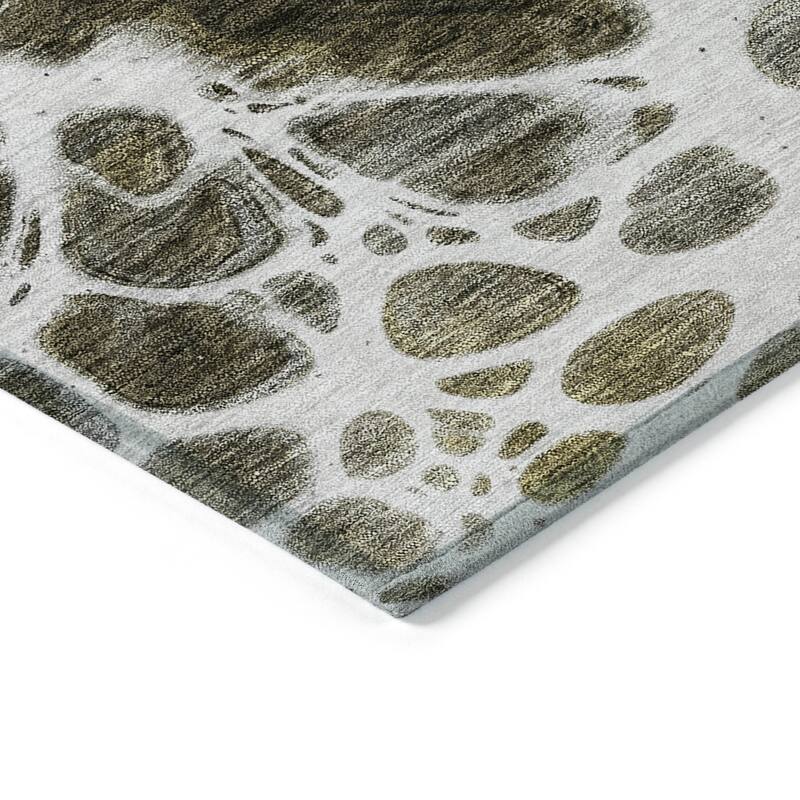 Machine Washable Indoor/ Outdoor Chantille Abstract Contemporary Rug