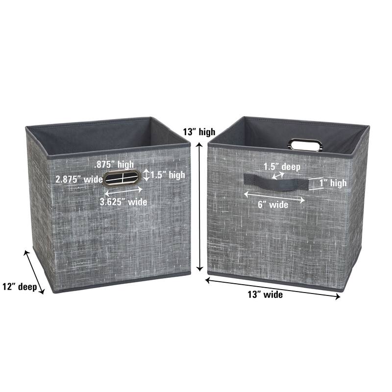 Household Essentials Fabric Storage Bins, Set of 2