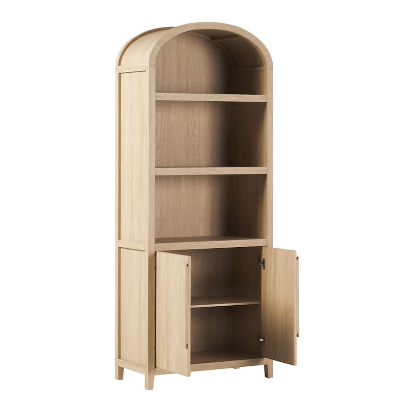 Middlebrook Designs 3 Shelf Open Arched Bookcase Cabinet