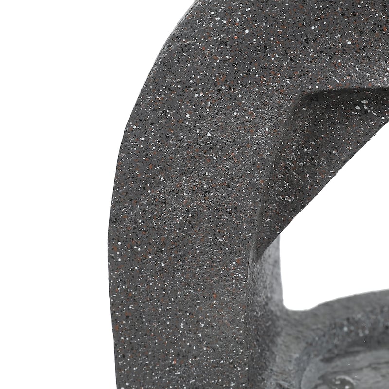 Grey Resin Raining Water Sculpture LED Outdoor Fountain