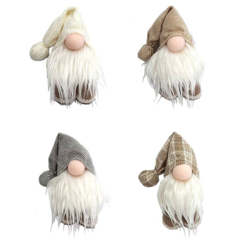 Set of 4 Christmas Country Gnomes Wearing Hats and Boots 5.5"