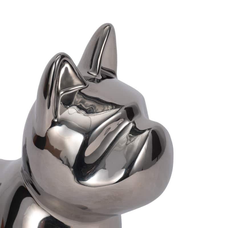 Sagebrook Home Frenchie Ceramic Dog Statue Sculpture