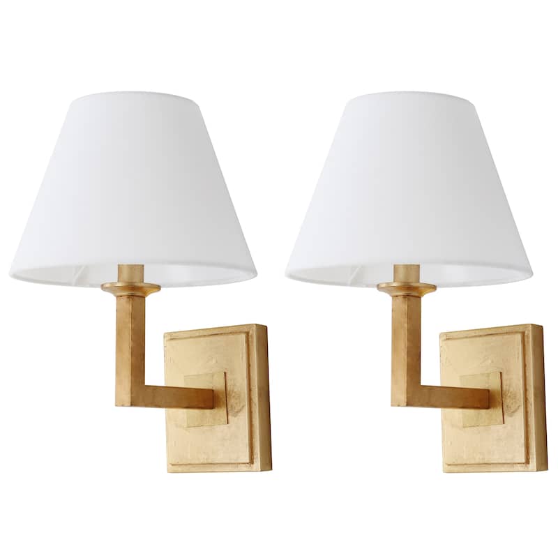 SAFAVIEH Lighting Keesha Chrome Wall Sconce (Set of 2) - 9"x9.5"x14.5" - 9Wx10Dx15H