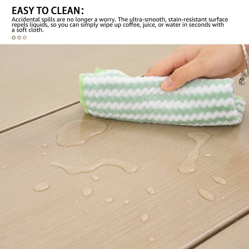 Aluminum Outdoor Dining Table with Umbrella Hole, Weather-Resistant Patio Table for Backyard, Garden, Poolside, and Balcony