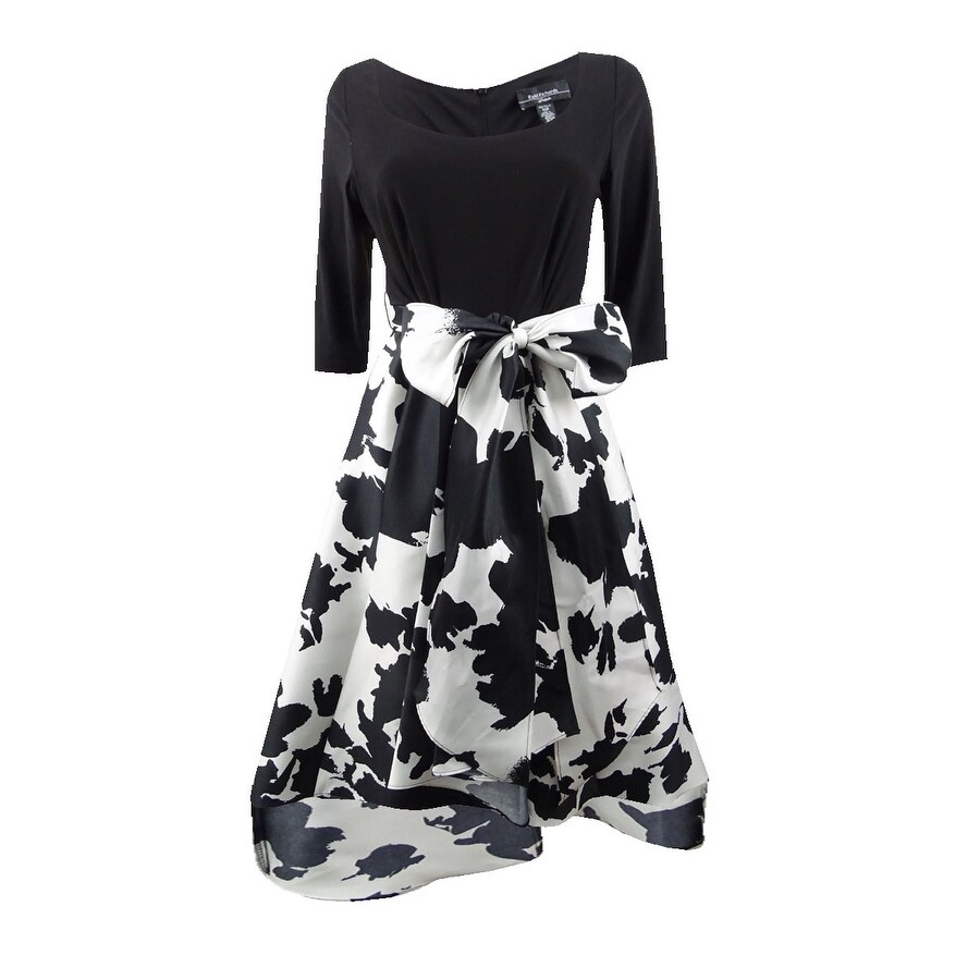 black and white high low dress