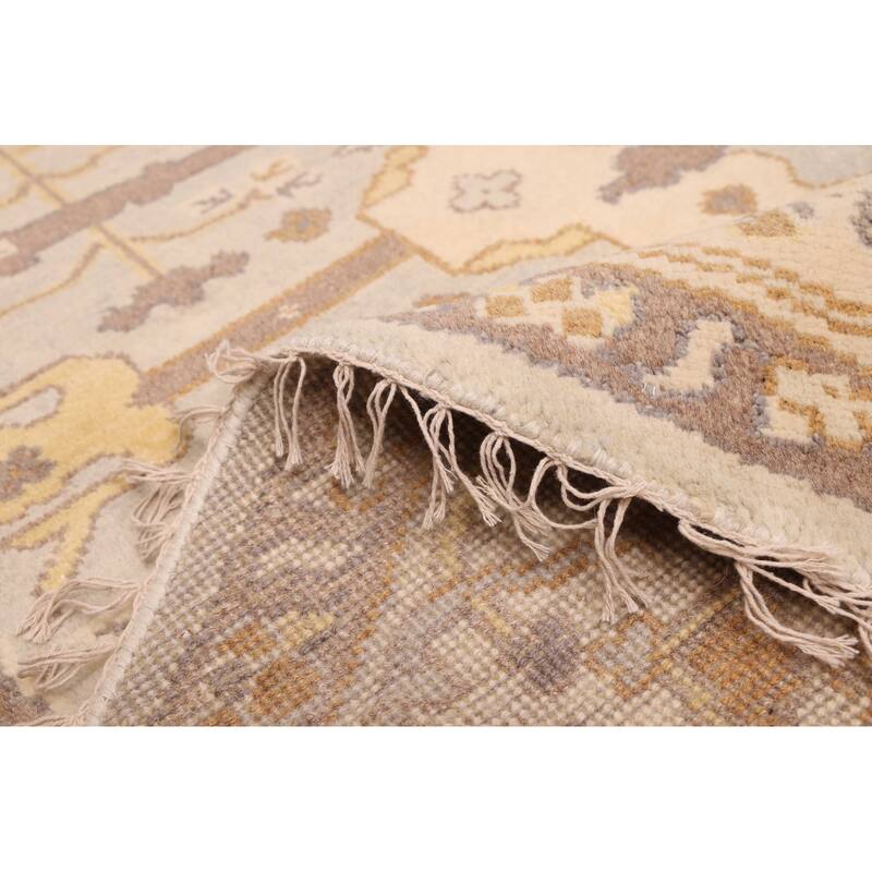 ECARPETGALLERY Hand-knotted Royal Oushak Grey Wool Rug - 8'0 x 7'9