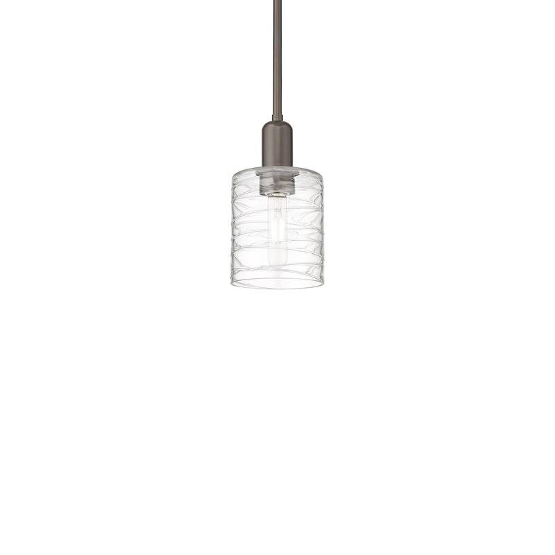 Innovations Lighting 716-1S-10-5 Cobbleskill Pendant Cobbleskill 5" - Oil Rubbed Bronze / Deco Swirl