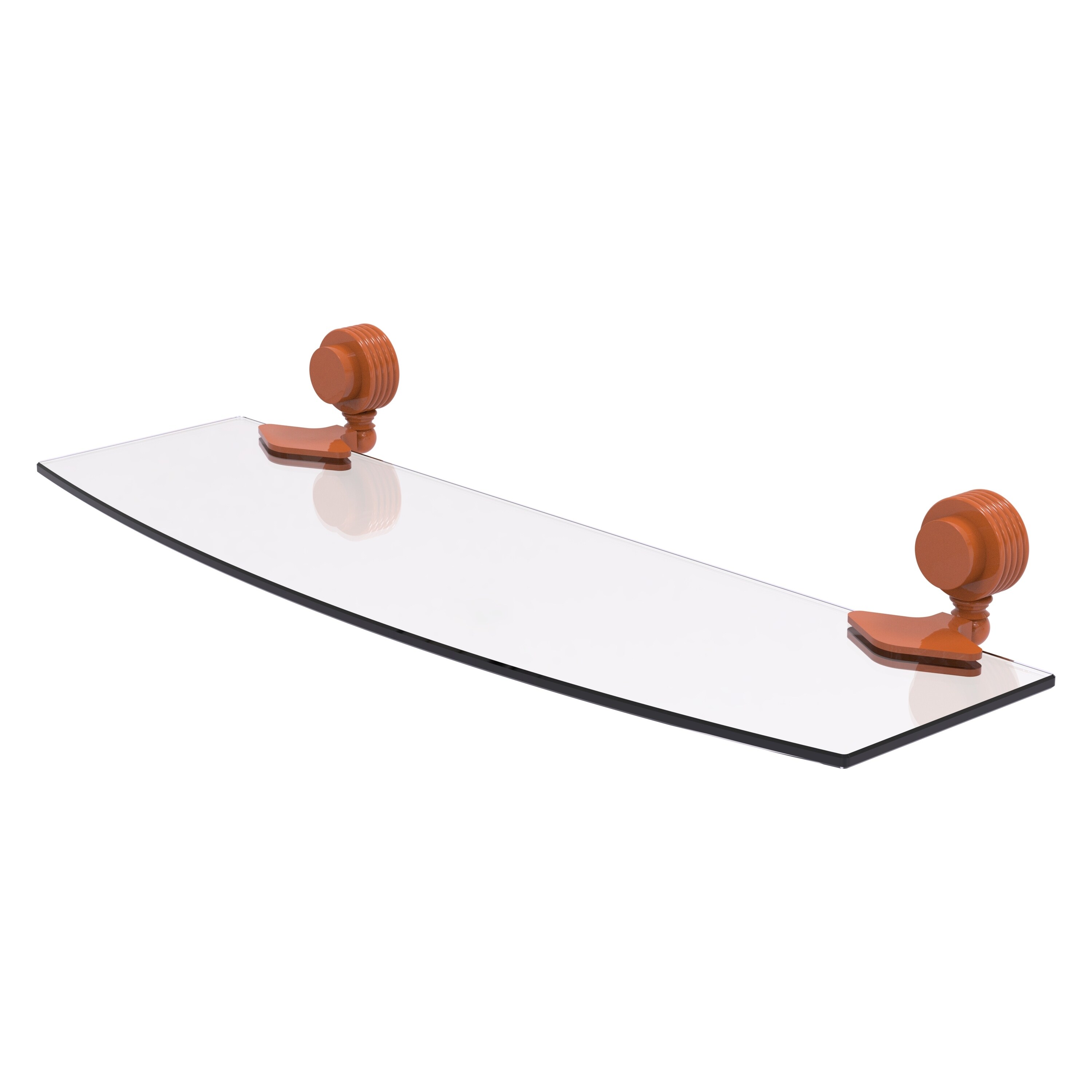 Allied Brass Venus Collection 18 Inch Glass Shelf with Grooved Accents