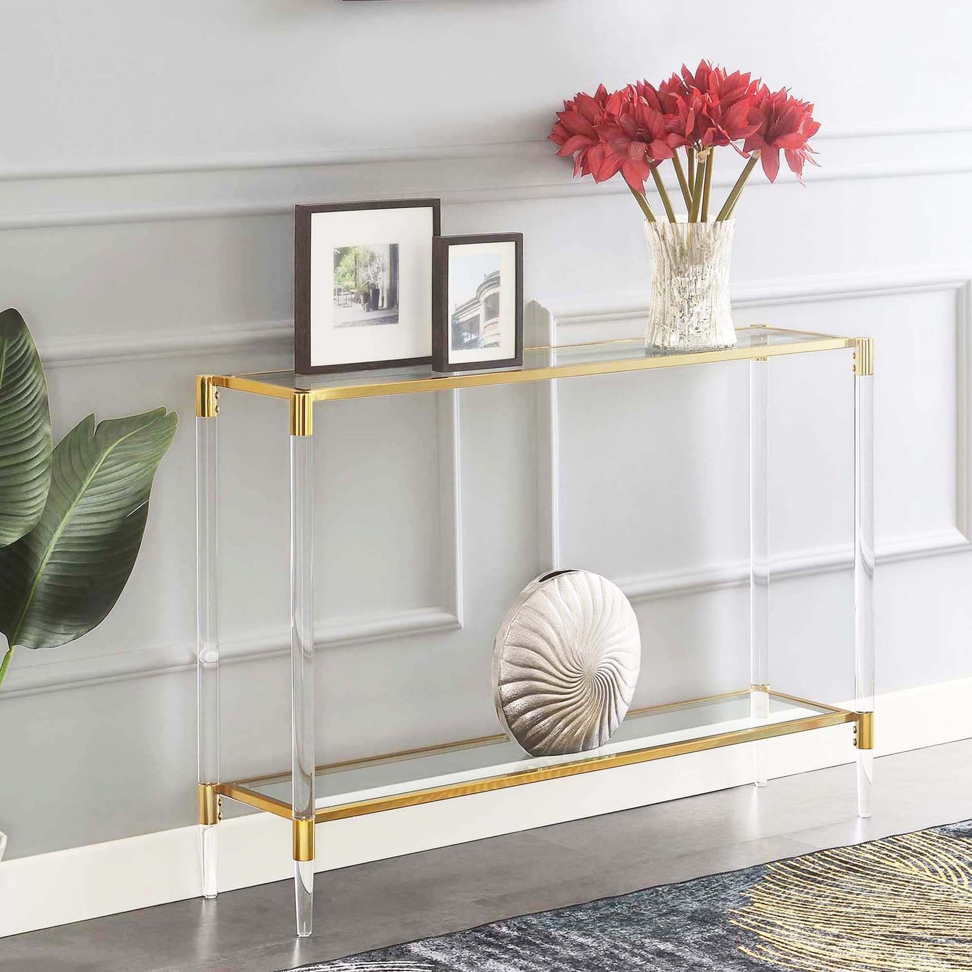 Acrylic glass outlet console table