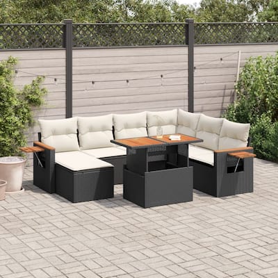 8 Piece Outdoor Sofa Set with Cushions - 21.7 x 39.4 x 28.7 in