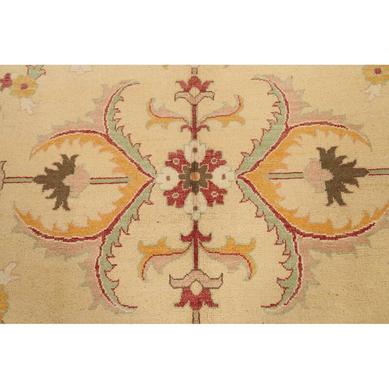 Floral Traditional Chobi Oriental Area Rug Hand-knotted Wool Carpet - 6'8" x 9'4"