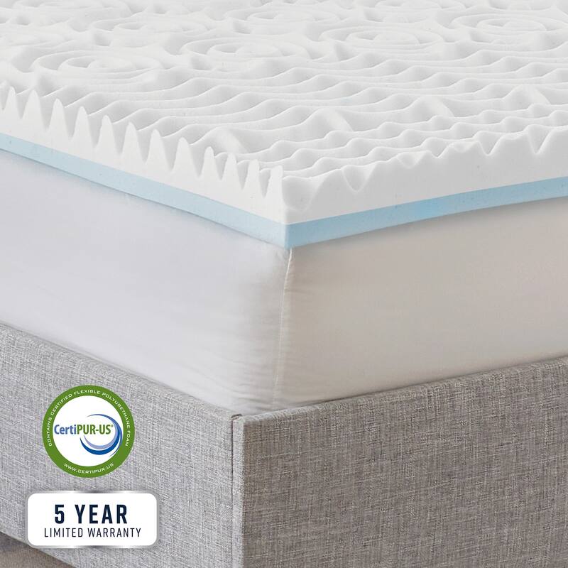 Bodipedic Reversible Dual Sided Memory Foam Mattress Topper