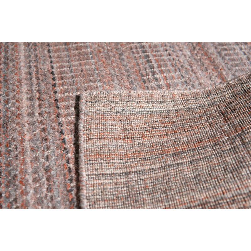 Hand Knotted Wool Multi-Colored Modern Solid Loom Area Rug - Vibrant Sophistication and Superior Craftsmanship