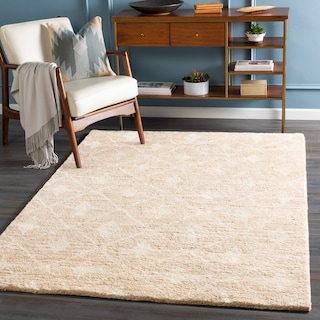 Jessenia Handmade Wool Boho Trellis Area Rug