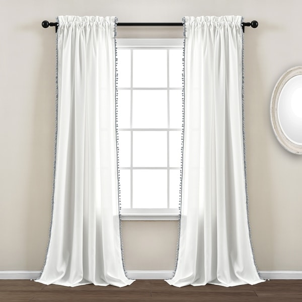 Shop The Gray Barn Watertop Pom Pom 84 Inch Curtain Panel