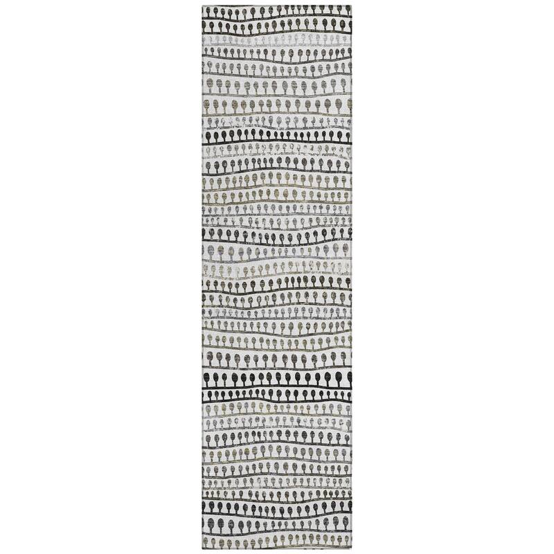 Machine Washable Indoor/ Outdoor Chantille Modern Stripe Lolly Rug