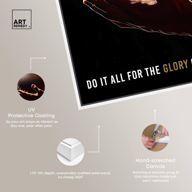 Glory of God Football Canvas by Art Remedy