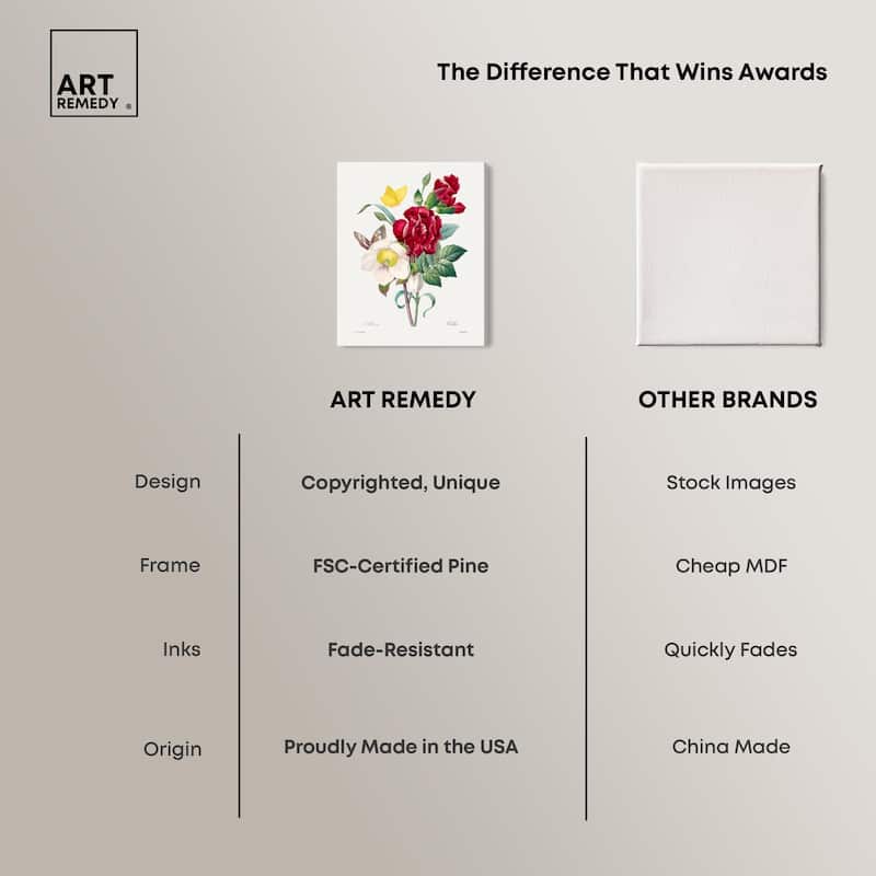 Winter Rose and Carnation Canvas by Art Remedy, Gallery Wrapped