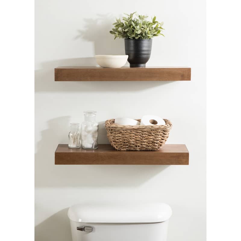 Kate and Laurel Havlock Wood Shelf Set