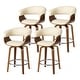 preview thumbnail 67 of 167, Glitzhome Set of 2 or 4 Modern Counter & Bar Height Wooden Swivel Bar Stools