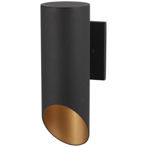 Pineview Slope Black W/Gold Outdoor Wall Mount By Minka