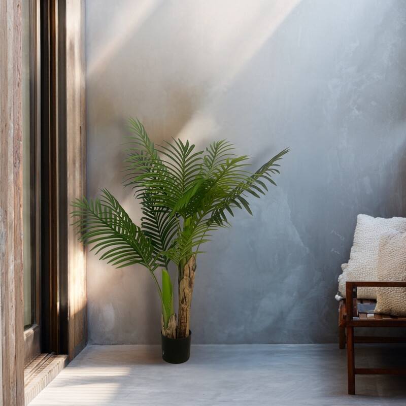 XBrand 47.2" Artificial Palm Tree - Realistic Faux Tropical Indoor Plant