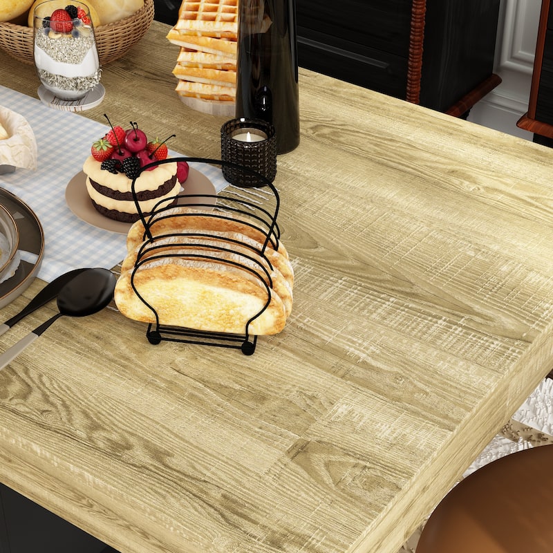 63”–78.7” Extendable Dining Table, Modern Wood Conference Table Convertible Office Desk & Meeting Table