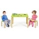 preview thumbnail 5 of 8, Gymax 3 Piece Kids Wooden Table and 2 Chairs Set Children Art Activity - See Details