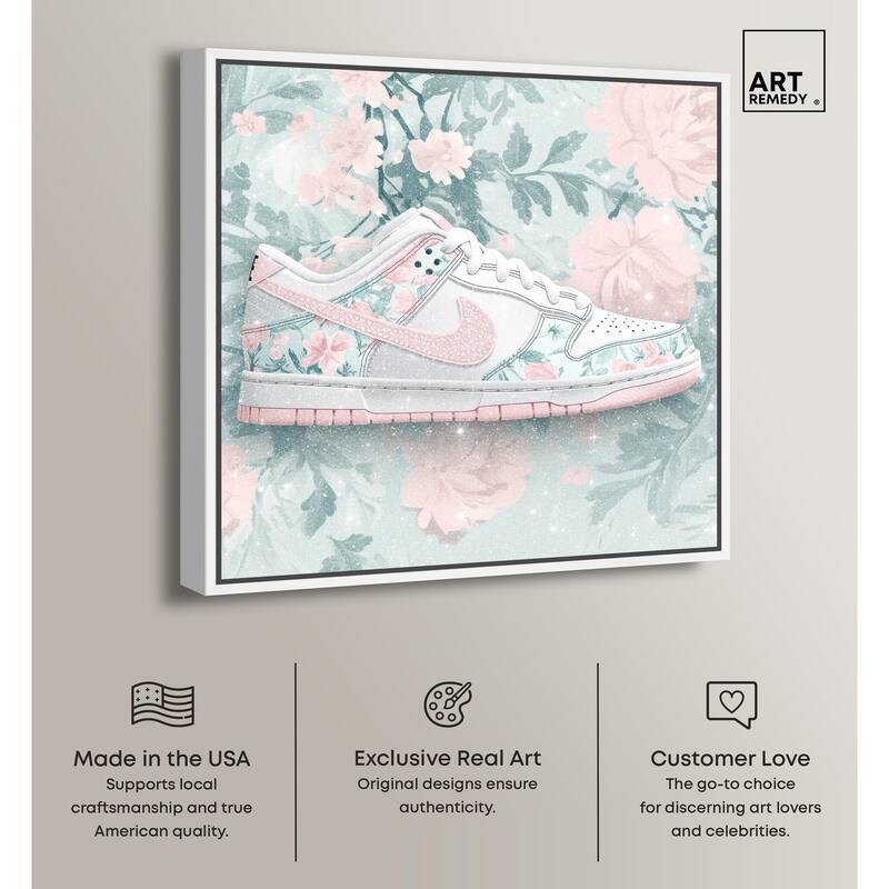 Dainty Floral Sneaker Canvas by Art Remedy