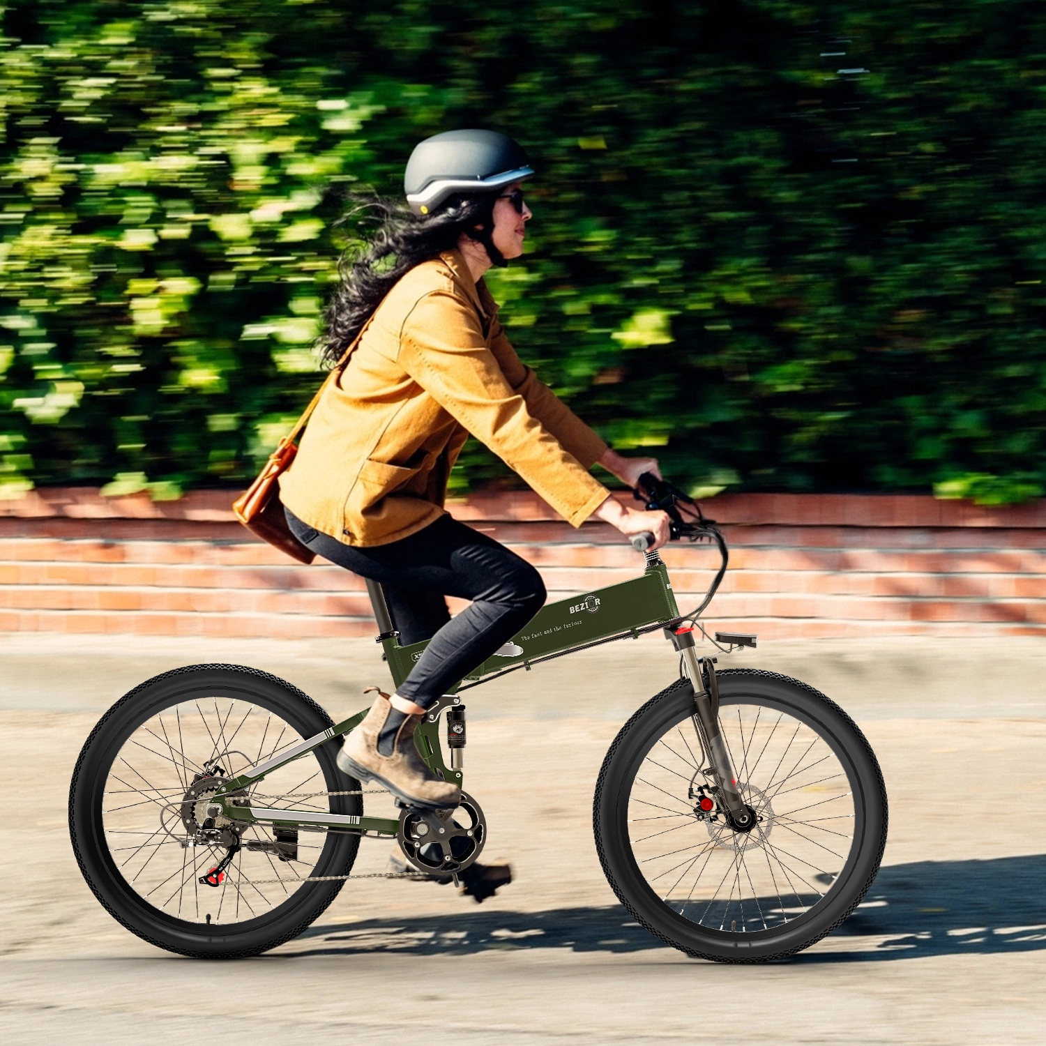 Costway lightweight folding electric sporting sales bicycle ebike speed lithium battery