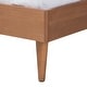 preview thumbnail 6 of 13, Rina Mid-Century Modern Ash Walnut Finished Wood 3-Piece/ 4-Piece Bedroom Set with Synthetic Rattan(Multiple Bed Sizes)