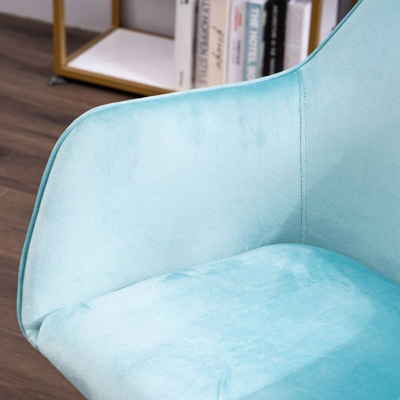 Velvet Adjustable Height Home Office Swivel Chair with Universal Wheel
