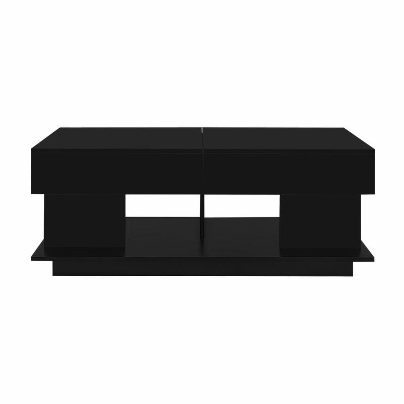 41.3''-76.7'' Extendable Coffee Table, Efficient Central Coffee Table with Multiple Storage Compartments