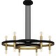 preview thumbnail 2 of 7, Winsland 6-Light Matte Black Chandelier