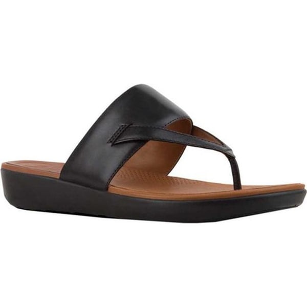 black leather fitflops