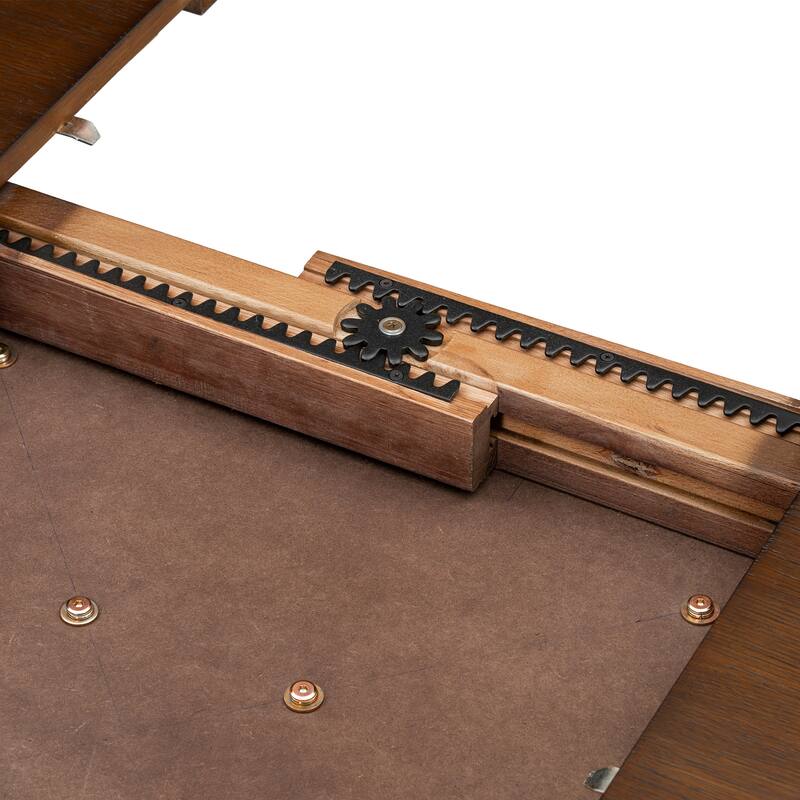 Roomfitters Extendable Oval Dining Table, Modern Wood Kitchen Table with Sculptural Arched Pedestal Base, Seats 4-6