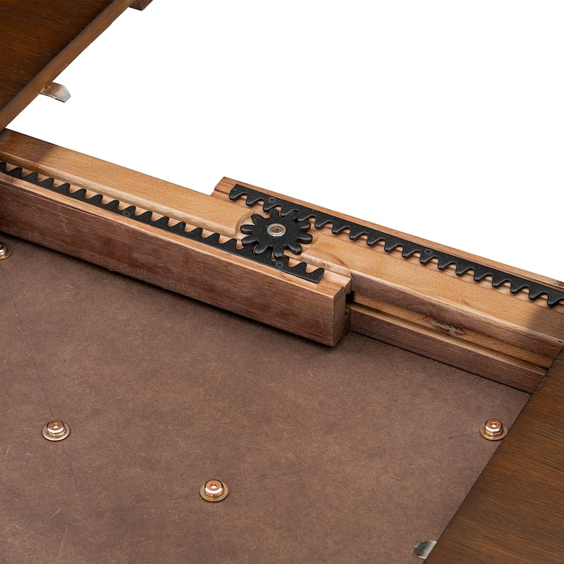 Solid Wood Round Dining Table with Removable Leaf - 16" Extendable Kitchen & Living Room Table