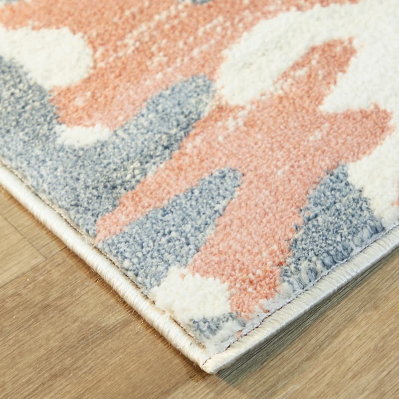 Mylne Coastal Coral Print Area Rug
