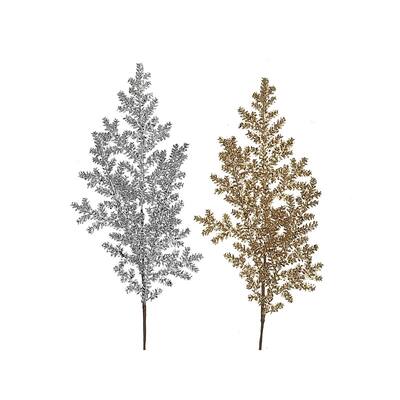 Glitter Leaf Pick (Asstd) - Set of 6 - Multi